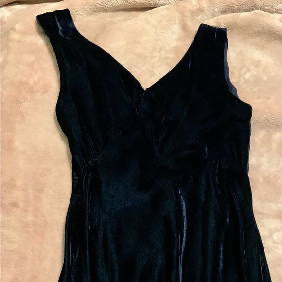 Hugo Buscati dress midnight blue velvet size 4 - Picture 10 of 10